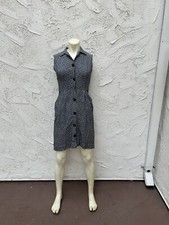 Vintage handmade 50s Dress w/midcentury Modern Paint Splatter Polka Dot Pattern