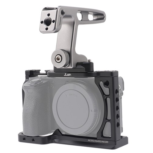 Aluminum camera cage nato top handle grip kit for sony a6500 a6400