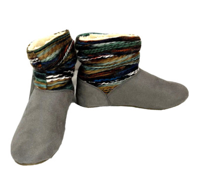 BEARPAW  Natoma III Aztec-Inspired Travel Boot-Gray-Size 9-NEW-Orig. $59.99