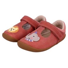 Girls Clarks 'Roamer Hats' Pink Leather First Shoe Pre Walkers