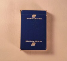 Vintage 70's United Airlines Playing Cards Blue