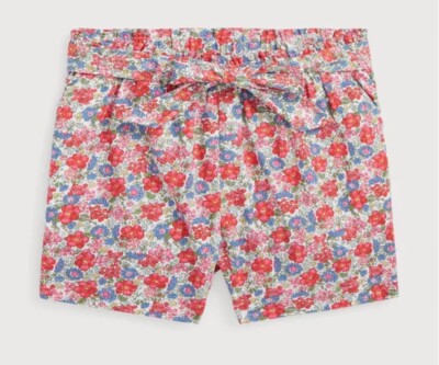 POLO Ralph Lauren Shorts For Girls Size 16 Cotton Poplin Floral Print NWT
