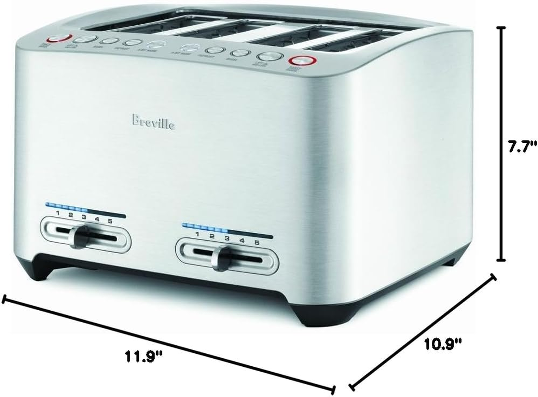 Breville 4Slice BTA840XL DieCast Smart Toaster, Stainless Steel eBay