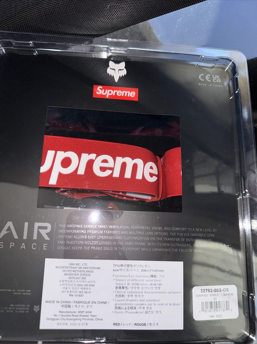 Supreme Air Space X Fox racing Goggles Red Ss23 | eBay