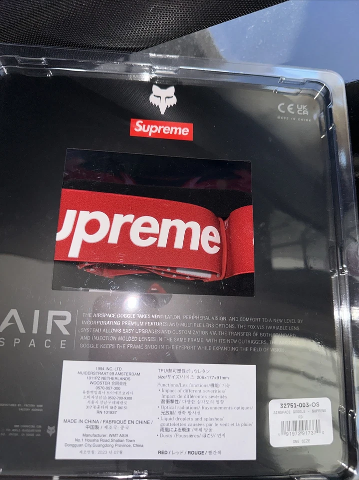 Supreme Air Space X Fox racing Goggles Red Ss23 - Image 3 of 4