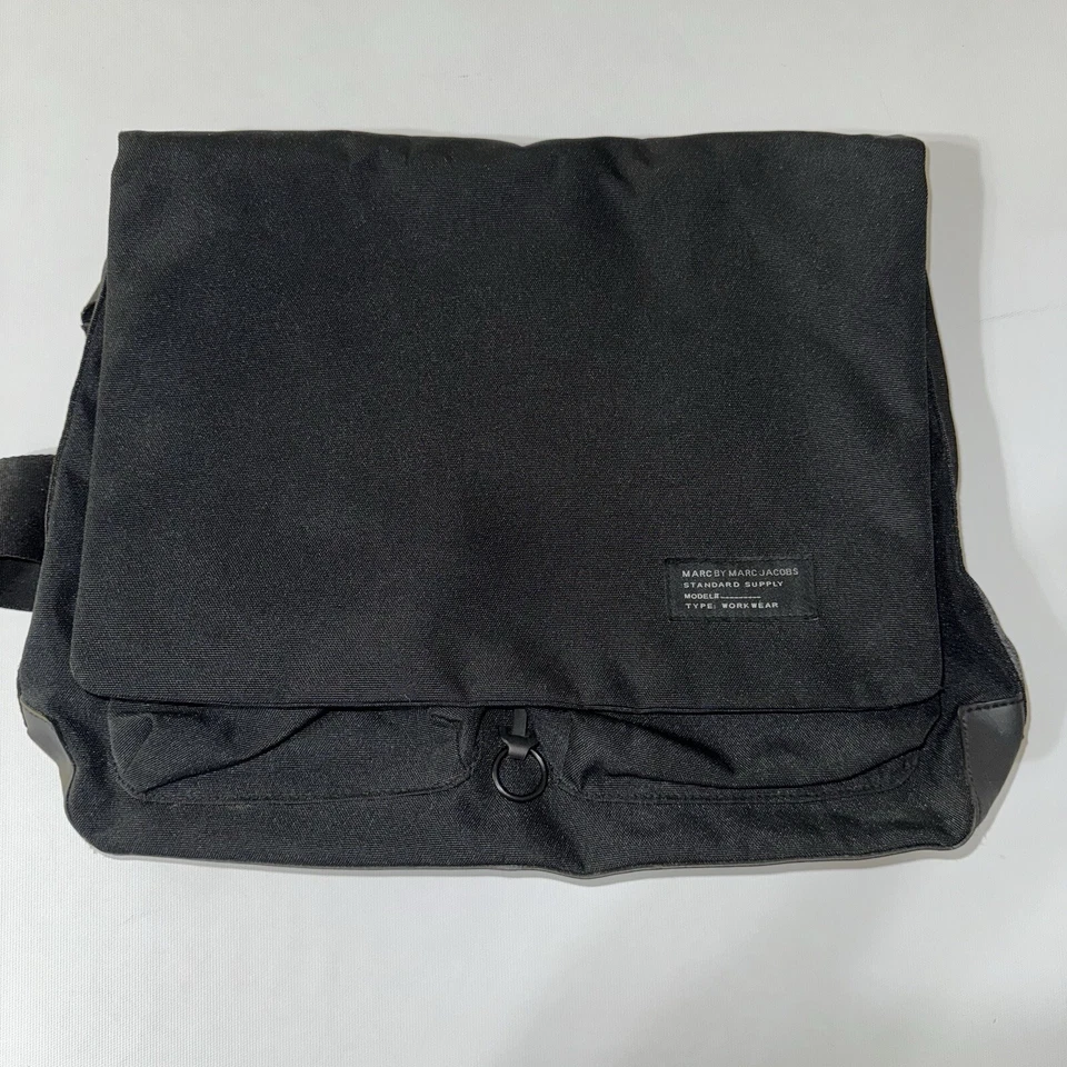 Marc by Marc Jacobs Hombre Bolso Mensajero Negro Cartera para Laptop Foto 4 de 4