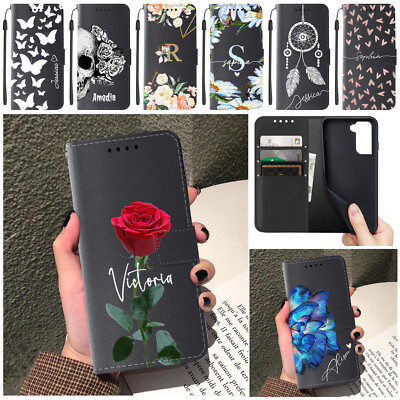 Hot Personalised Leather Case Wallet Cover For Samsung Galaxy