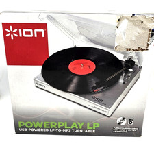 Ion Powerplay Lp UBS Powered Lp To Mp3 Turntable READ