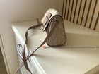 Calvin Klein Monogram Small Crossbody Bag Beige Brown Magnetic Closure