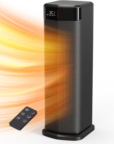QEXREED Heater, 2000W PTC Electric Heater, Fan Heater with ECO Mode
