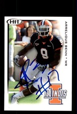 Signed Football Card Auto Arrelious Benn 2010 SAGE HIT #99 Illinois