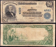 *SCARCE* 1902 $20 JOLIET, IL Ch. 4520 National Banknote! FREE SHIP! 29167