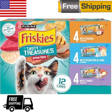 Purina Friskies Tasty Treasures Variety Pack Wet Cat Food 5.5 oz Cans – 12 Pack 3.88 per gallon