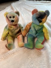 Ty Beanie Bear Garcia 1993 - Multicolor 2 Tie Die Versions