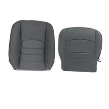  Driver Side Bottom and Top Lean Back Replacement Cloth Seat Cover Gray 