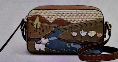 Radley Spring Daze - Mini Zip around Crossbody Bag - Cognac New