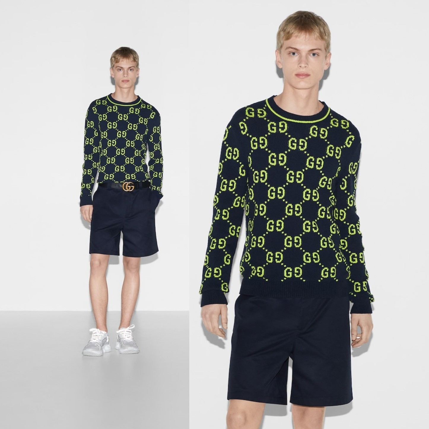 GUCCI SWEATER MENS GG COTTON JACQUARD CREWNECK KNIT TOP $1,500 sz XXL image 3