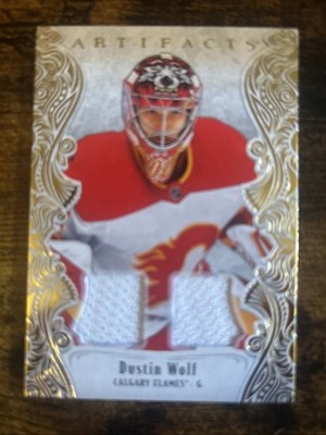 2025-26 Artifacts Dustin Wolf #149 Gold Material 170/199 Calgary Flames