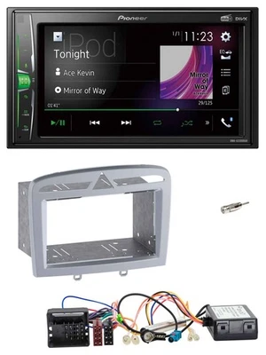 Pioneer 2DIN CAN-Bus DAB USB Bluetooth Autoradio für Peugeot 308 2009-2014 silbe - Bild 1 von 4