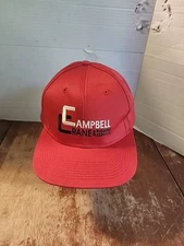  Campbell Crane And Rigging Snapback Hat Red OSFM EUC 