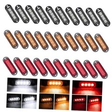 30 PCS LED Trailer Lights Kit Red Amber White 3.4 Inch 3.4"-4 LED per Light