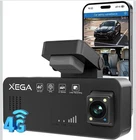4G LTE Dash Cam with Live View, 2K+1080P Front Inside Anti-Theft Car Camera...