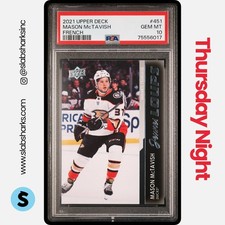 2021 UPPER DECK #451 MASON MCTAVISH FRENCH YOUNG GUNS RC ROOKIE PSA 10