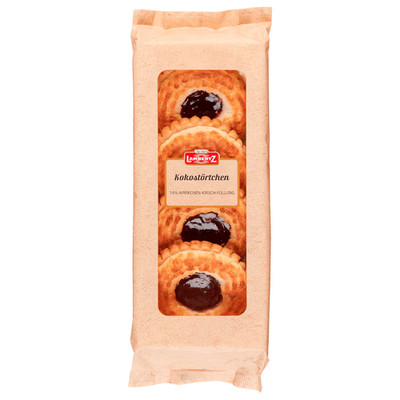 Lambertz Kokostörtchen Aprikose Kirsch 200g Kokos Gebäck