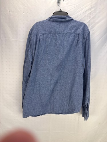 American Eagle Blue Chambray Button Up Shirt Long Sleeve Men’s Size XL - Picture 7 of 9