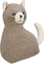 Gatto Fermaporta, Blocca Porta Pesante Da Terra, in Stoffa, Interno in Sabbia, H