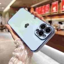 For iPhone 16 Pro Max 15 14 13 12 11 Heart Pattern Plating Slim TPU Phone Case