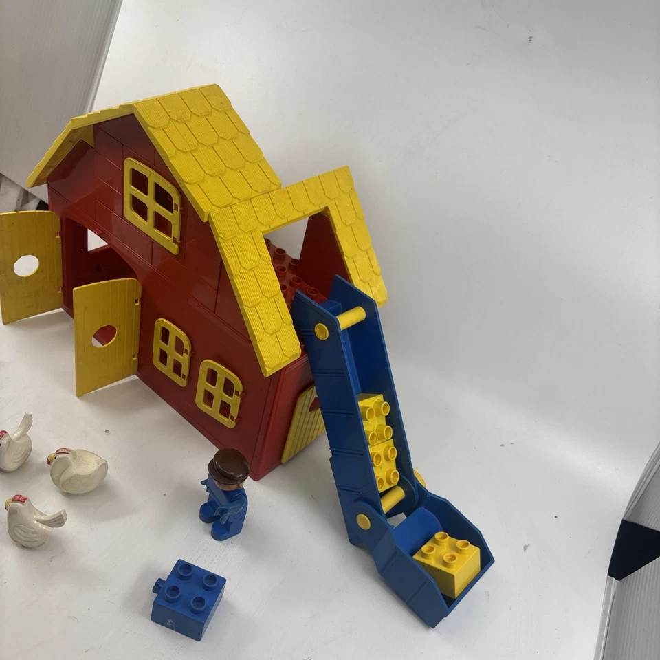 LEGO Duplo Farm Set 2655 (INCOMPLETO) 1985 Minifiguras, Pollos Foto 4 de 4