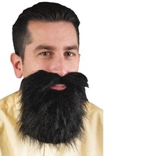 Mustache  Beard Black Halloween Costume Accessory Adult Teen 14 