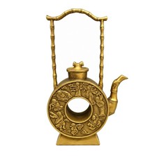Antikstil-Kupferkessel mit Acht-Unsterblichen-Relief traditionell f&uuml;r Teezimmer