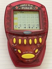 2000 Radica Triple Play Poker Electronic Handheld Poker Game Tested  Working 