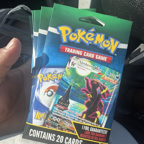 Pokémon TCG Umbreon VMAX Sealed Pack Lot 15 Packs 20 Cards English Foil