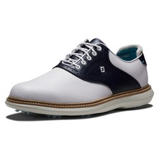 FootJoy Traditions 57899 Men's US 8 M White Navy Leather Spike Golf Shoes