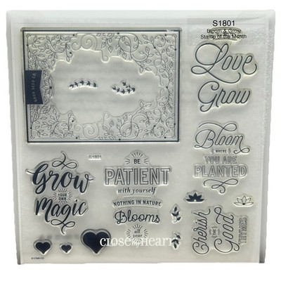 Close To My Heart Bloom & Grow My Acrylix Decorative Stamp of Month S1801 CTMH