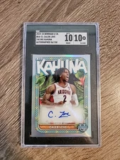 2023-24 Bowman University Chrome Caleb Love /150 Big Kahuna Auto SGC 10/10