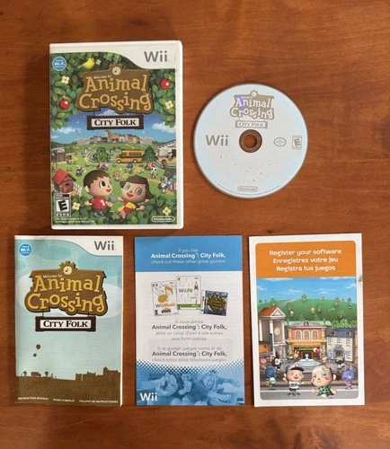 Animal Crossing City Folk (Nintendo Wii) CIB Complete w/ Inserts & Tested