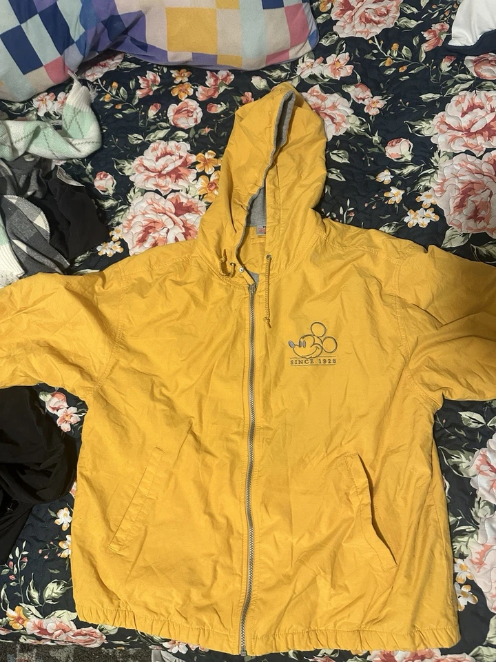 Chaqueta con Capucha Talla (L) De Colección Disney Store Mickey Mouse (Amarillo, Forrado en Algodón) y2k Foto 3 de 4