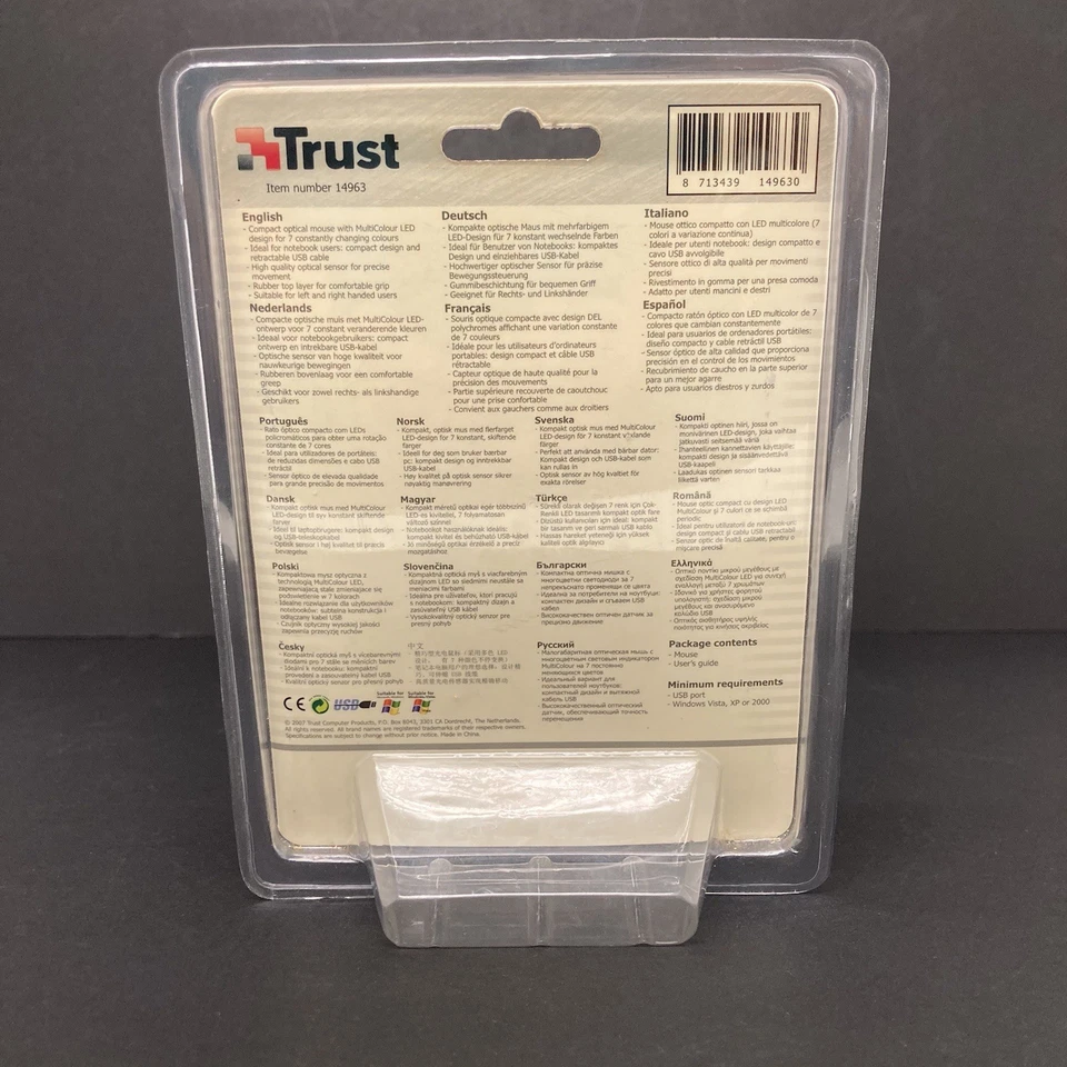 Trust Colour Changing Compact Optical Mouse LED Retractable USB Office NEW - Image 2 of 4