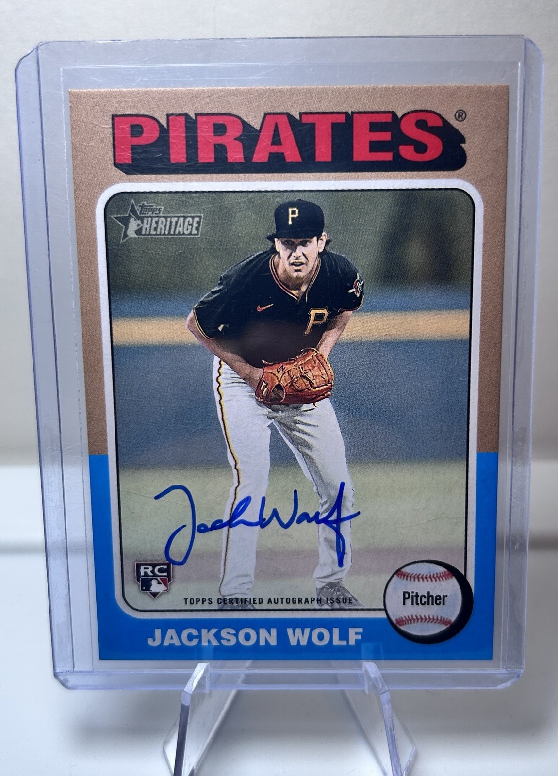 2024 Topps Heritage Jackson Wolf Real Ones Autograph Rookie Card Pirates RC ⚾️