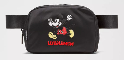 2025 Disney Lululemon Mickey Mouse Everywhere Black Belt Bag NWOT 