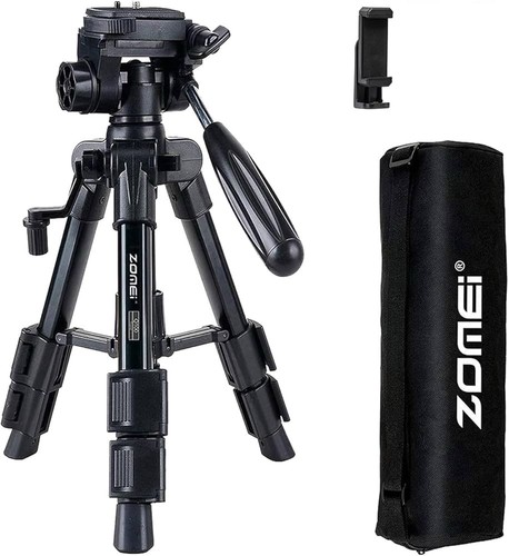 Mini Stativ für Camerazomei Reisetischstativ mit 3-Wege Schwenk-/Neigekopf 1/4 Zoll