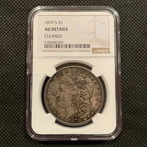 1879-S U.S. MORGAN SILVER DOLLAR - AU DETAILS - NGC GRADED!