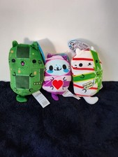 Lot of 3: Cats Vs. Pickles bean-filled plush