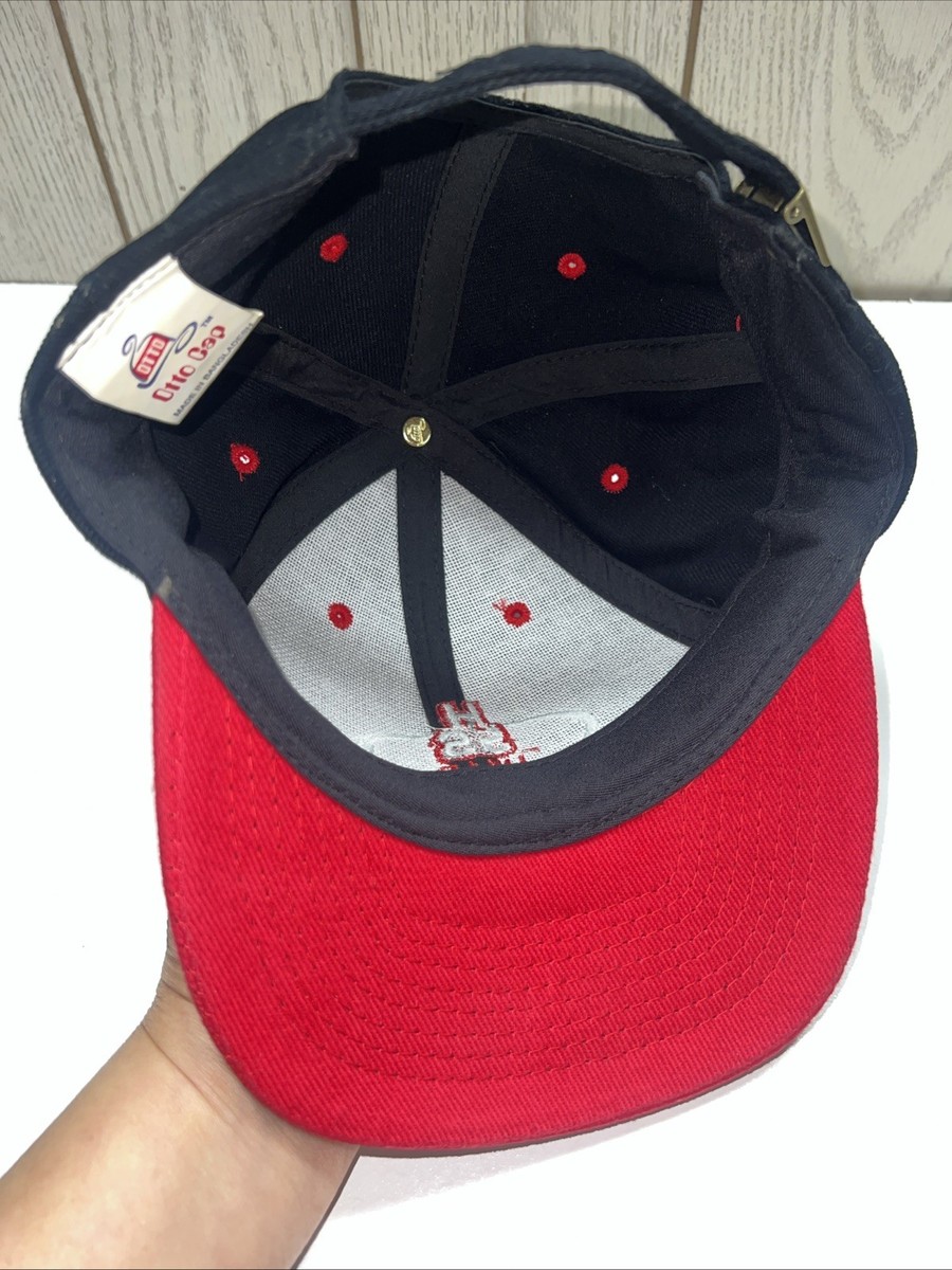 Otto Cap Custom Embroidered Logo Black Red Cotton HSS HILLS View 6