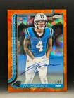 2025 Topps Chrome Sapphire Football Tetairoa McMillan Auto Orange /25 Panthers