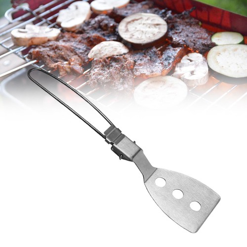Folding Spatula Camping Cooking Spatula Stainless Steel Heat Resistant Frying - Picture 1 of 7